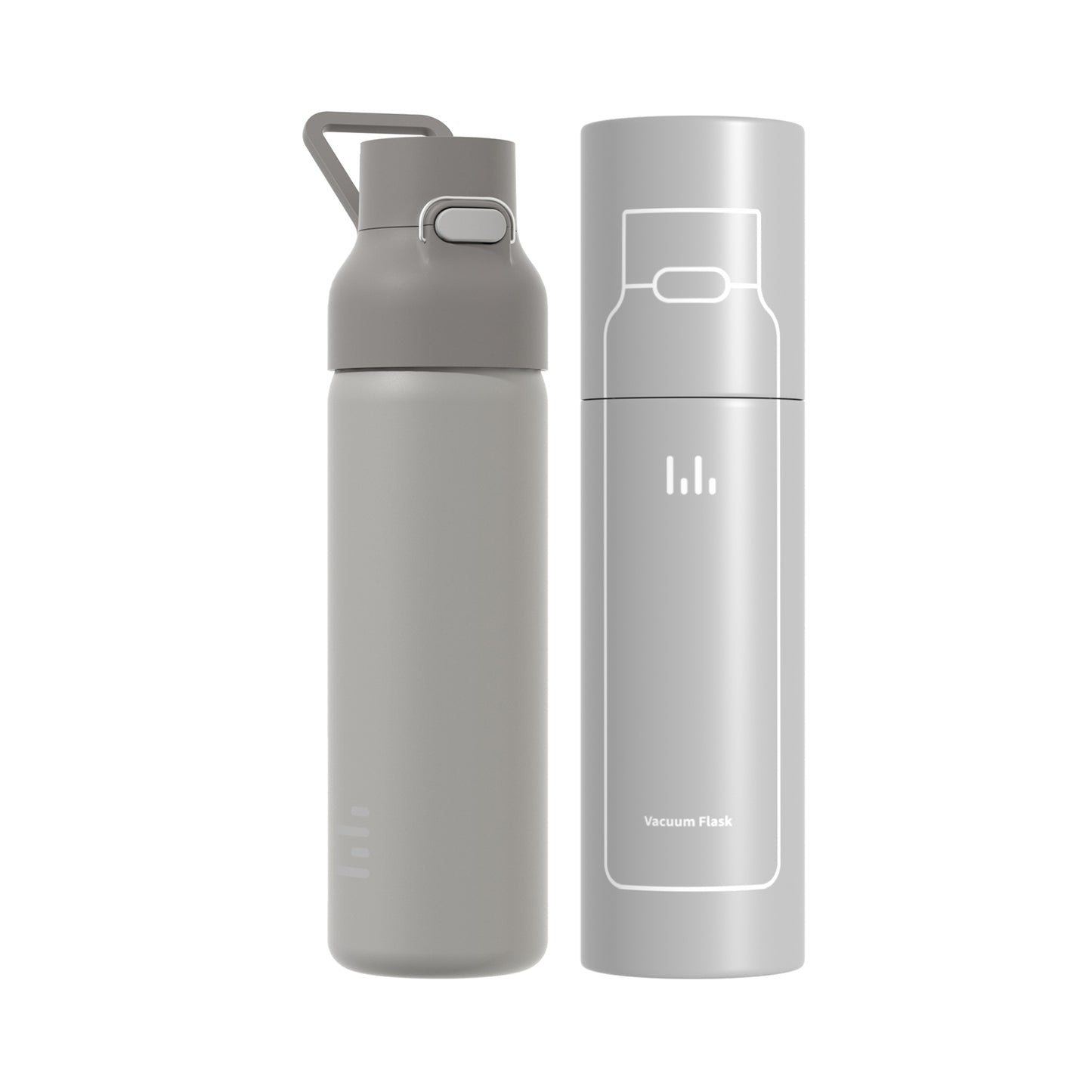 Stainless Steel Insulated Water Bottle 700mL - Gravel Gray (Side Logo)