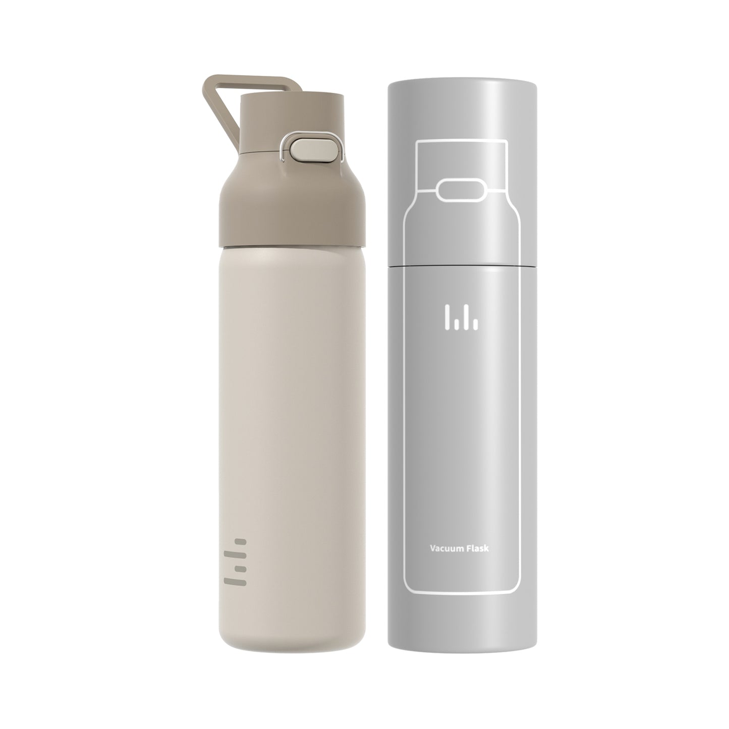 Stainless Steel Insulated Water Bottle 700mL - Khaki (Side Logo)
