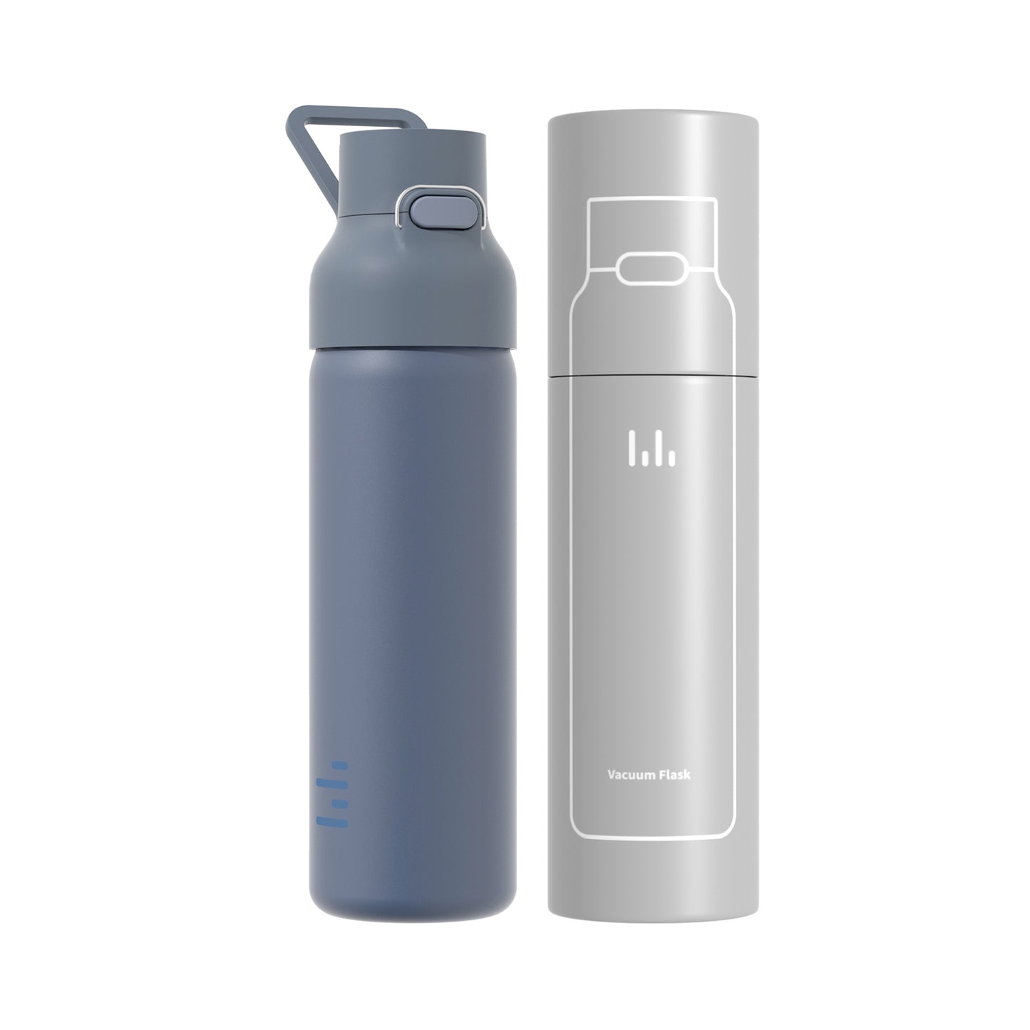 Stainless Steel Insulated Water Bottle 700mL - Serene Blue (Side Logo)