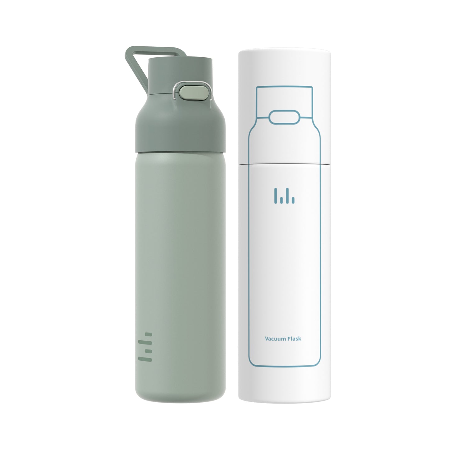 Stainless Steel Insulated Water Bottle 700mL - Sprout Green (Side Logo)