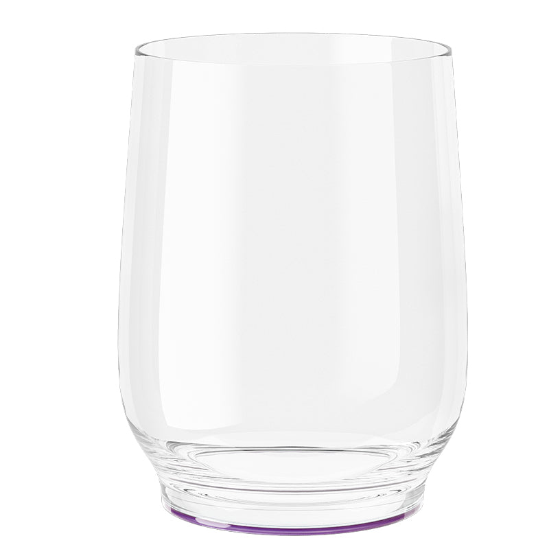 Tritan Stemless Wine Glass (2pcs) - Deep Purple