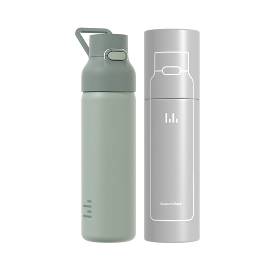 Stainless Steel Insulated Water Bottle 700mL - Sprout Green (Side Logo)