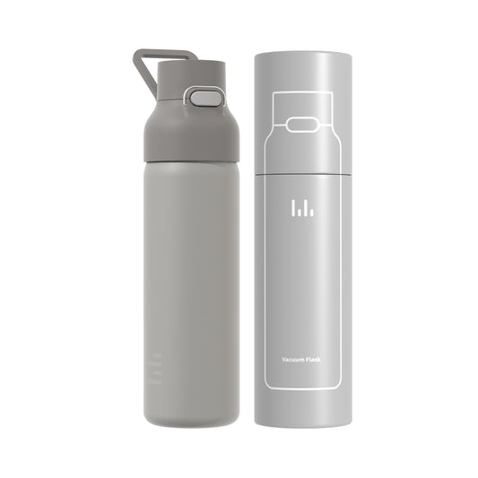 Stainless Steel Insulated Water Bottle 700mL - Gravel Gray (Side Logo)