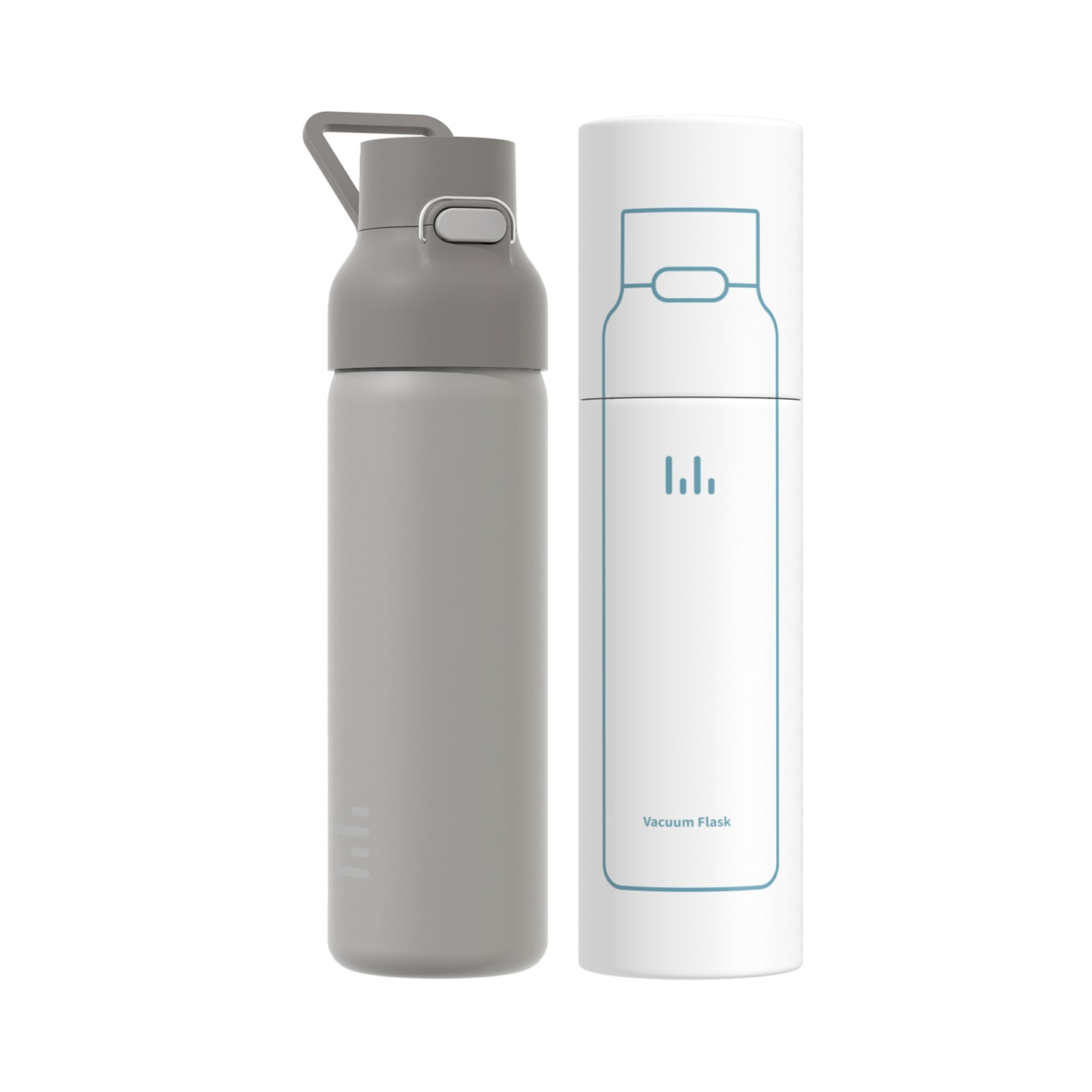Stainless Steel Insulated Water Bottle 700mL - Gravel Gray (Side Logo)