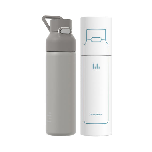 Stainless Steel Insulated Water Bottle 700mL - Gravel Gray (Side Logo)