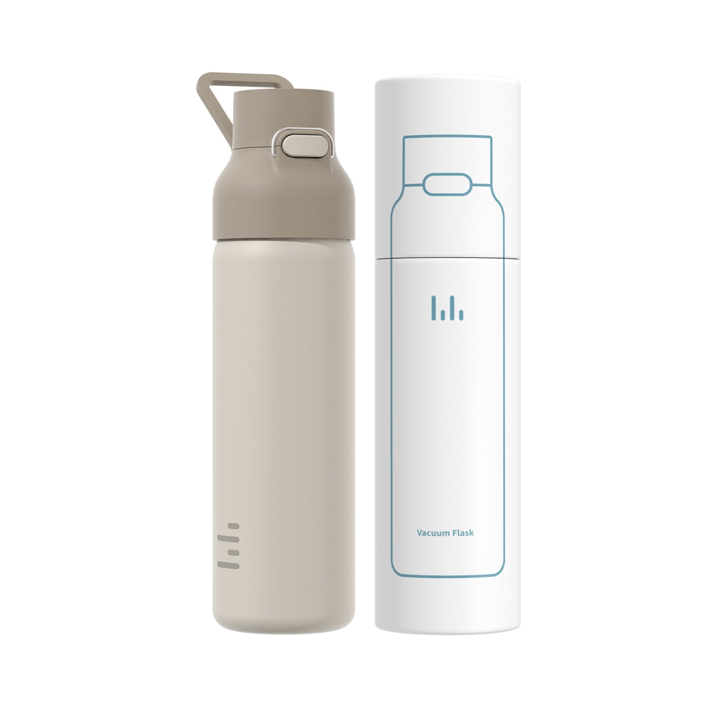 Stainless Steel Insulated Water Bottle 700mL - Khaki (Side Logo)