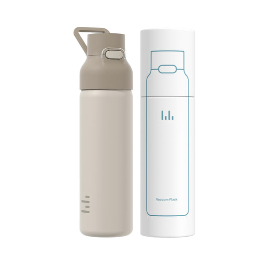 Stainless Steel Insulated Water Bottle 700mL - Khaki (Side Logo)